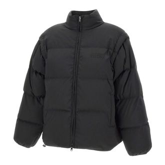 Maison Margiela Winter Jackets, female, Black, XS, Convertible Down Jacket