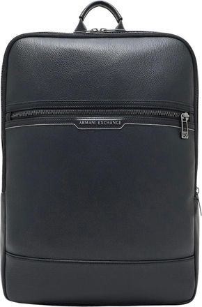 A|X Armani Exchange Tassen, Heren, Zwart, ONE Size, Mannen Vierkante Rugzak met Logo