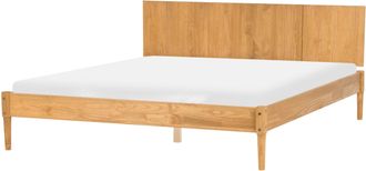 Beliani Cama Con Somier Estilo Escandinavo De Madera De Pino Natural 180 X 200 Cm Marr&oacute;n Claro Ambazac