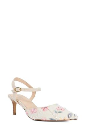 Dune London Cultivated Ankle Strap Pointed Toe Pump in Natural at Nordstrom, Size 9.5Us