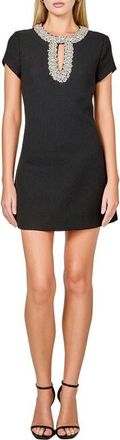 endless rose Embellished Shift Minidress in Black at Nordstrom, Size X-Small
