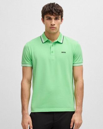 HUGO BOSS Paddy Contrast Mens Polo - Size Medium