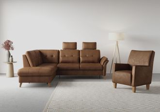 Sit&more Ecksofa &raquo;G&ouml;teborg&laquo; inkl. Sitztiefenverstellung, wahlweise mit Bettfunktion & Bettkasten