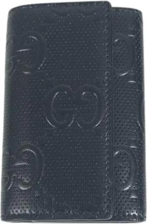 Gucci Pre-owned Accessories, unisex, Black, Size: ONE SIZE Pre-owned Leather Key-holders