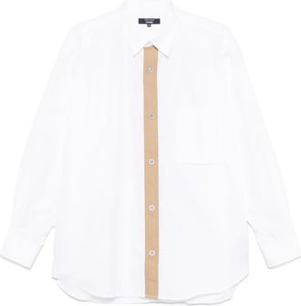 Comme Des Garçons Camicia con dettagli a contrasto - Bianco