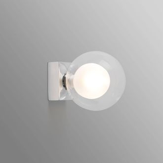Netlighting Perla Bathroom Chrome Globe Wall Light 1x g9 IP44 in Grey