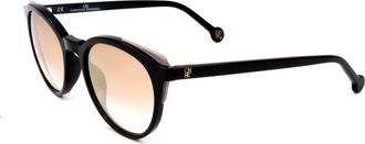 Carolina Herrera Womens 50mm Shiny Black Sunglasses