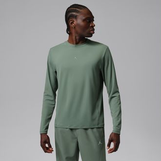 Nike Jordan Mens Jordan Flightweight Sport Dri-FIT Long-Sleeve Top in Green | HQ8653-351