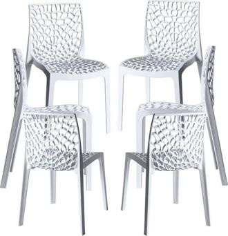 Regalos Miguel Packs Sillas Comedor - Pack 6 Sillas Root - Blanco