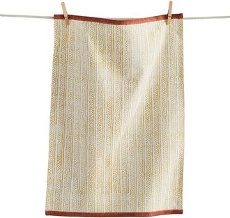 Tag Dash Block Print Dishtowel Yellow Multi Cotton Everyday at Nordstrom