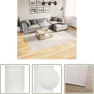 vidaXL vidaXL Tappeto antiscivolo - Tappeto IZA a Pelo Corto Aspetto Scandinavo Crema 200x280 cm