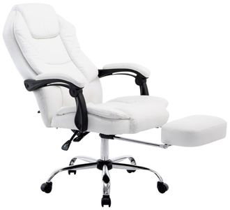 Clp Silla de oficina giratoria regulable en Simil cuero Blanco