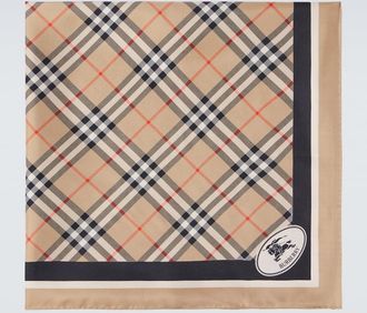 Burberry Sciarpa Burberry Check in twill di seta