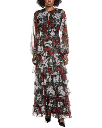 Mikael Aghal Print Maxi Dress