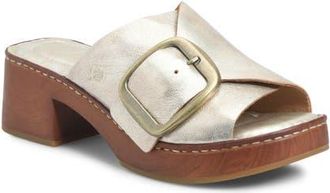 B&oslash;rn Bangle Platform Slide Sandal in Light Gold Metallic at Nordstrom, Size 10