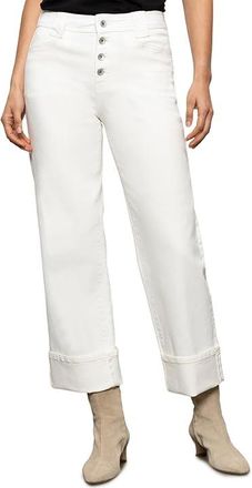 Sanctuary Luna Cuffed Denim Pants Womens Clothing Bleached White : 30, Cotton/Spandex