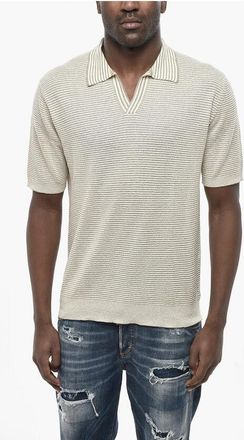 Altea Striped Open-Collar Polo size Xxl