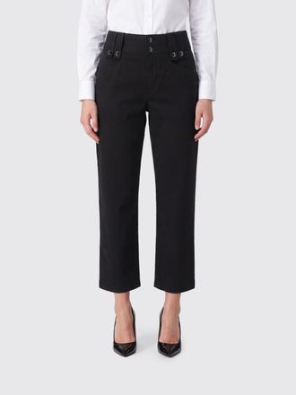 Isabel Marant Pantaloni Berna cropped in cotone stretch a vita alta