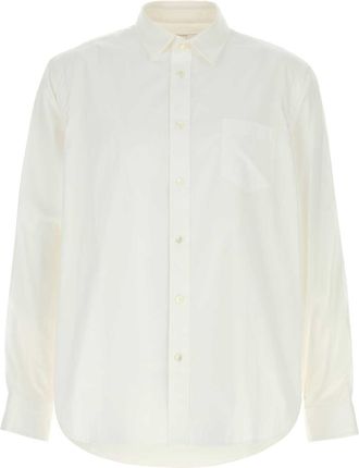 sacai White Poplin And Oxford Shirt