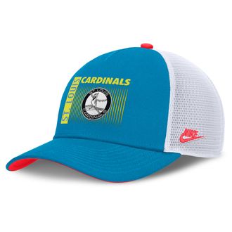 Nike St. Louis Cardinals Neon 90s Rise Nike Mens Dri-FIT MLB Trucker Adjustable Hat in Blue | NB520GMTS67-53M