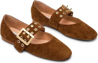 Steve Madden Atlantica su&egrave;de leren platte ballerinas