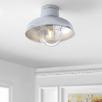 Jonathan Y Designs Cameron 13 Metal LED Semi-Flush Mount