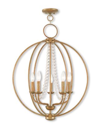 Livex Lighting Livex Arabella 5-Light Antique Gold Leaf Chandelier