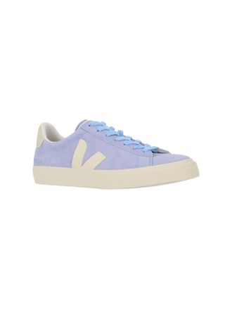 Veja Suede Low-Top with Signature Chevron Sneakers - Blue