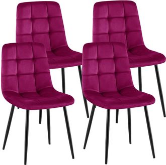 Clp Clp - Lote De 4 Sillas De Comedor Antibes Lila