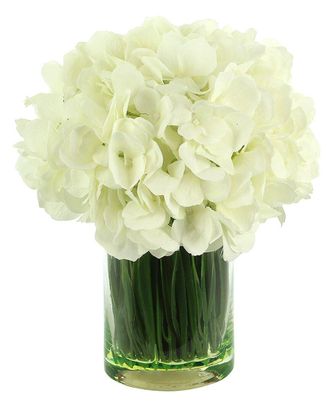 Creative Displays Inc. Soft Hydrangeas Arranged In A Glass Vase