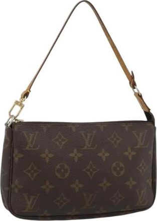 Louis Vuitton Pre-owned Pouch - Dames - Vintage Handtas - Bruin - ONE Size - Leer - Vintage