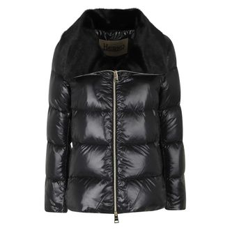 Herno Dames, Jassen, Zwart, Maat: M Nylon