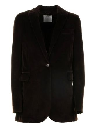 Circolo 1901 notched-lapel jacket - women - Cotton/Polyester - 44 - Brown