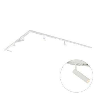 QAZQA Qazqa Moderno Sistema De Iluminaci&oacute;n De Riel Moderno Con 5 Focos Blancos Monof&aacute;sicos - Iconic Ivy Acero /pl&aacute;stico Adecuado Para Led Max. 5 X 5 Watt