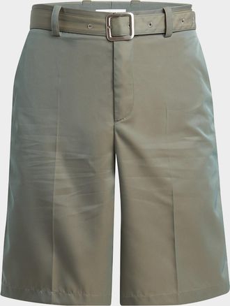 Jil Sander Men & apos;s Glaze Effect Self-Belt Shorts