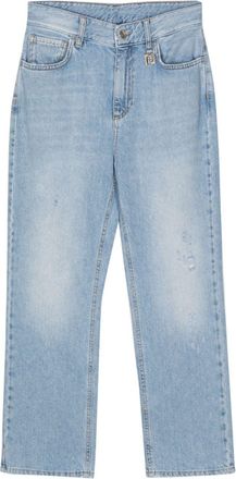 Liu Jo distressed cropped jeans - women - Cotton/Cotton/Polyester - 30 - Blue
