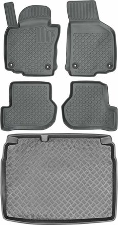 OEM Juego De Alfombrillas Para Volkswagen Golf V Hatchback De 2003 A 2009: Alfombrilla Para Coche + Alfombrilla Para Maletero