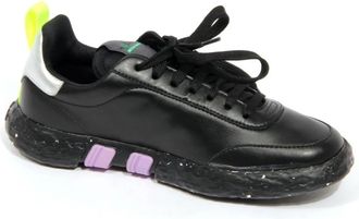 Hogan Leren Veterschoenen - Dames - Sneakers - Zwart - 35 EU - Leer - Schoenen