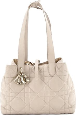 Dior Toujours Macrocannage Quilt Calfskin Medium tote bag - Beige