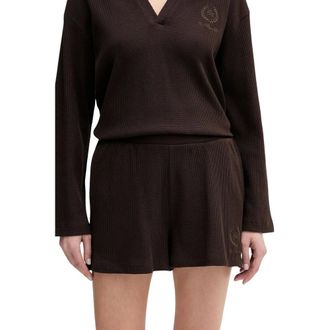 Karl Lagerfeld Korte Broeken, Dames, Bruin, XL, Katoen, Hotel Karl Shorts