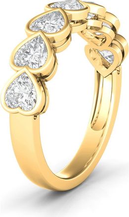 HauteCarat Bezel Heart Lab Created Diamond Ring in Yellow Gold at Nordstrom, Size 7.5