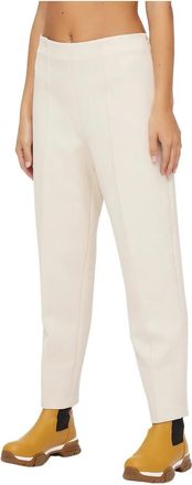 Erika Cavallini Semi Couture Taps toelopende broek - Dames - Broeken - Wit - L - Polyester - Broeken