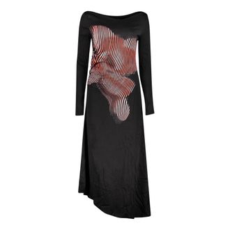Desigual Camy Lange Jurk met Patroon - Dames - Kleedjes - Zwart - S - Kleedjes