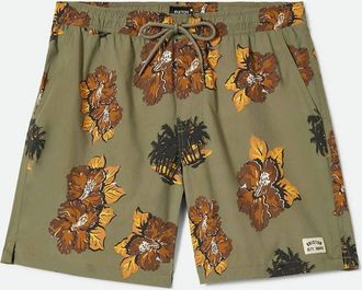 Brixton Mens Everyday Stretch Hybrid Short In Pinecone Brn Floral