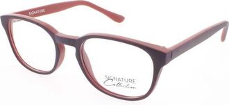 Signature Ladies Purple Rectangular Eyeglass Frames S7001PURRED45