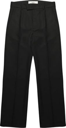 S&eacute;fr Zwarte Wollen Broek Rechte Pasvorm - Heren - Straight fit broeken - Zwart - M - Wol - Broeken