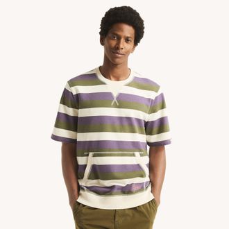 Nautica Mens Nautica Jeans Co. Striped Crewneck T-Shirt