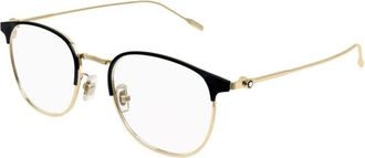 Montblanc Mens Black Square Eyeglass Frames MB0191O 004