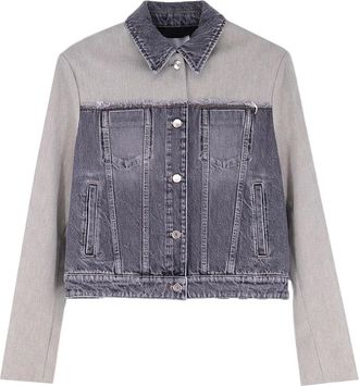 Stella McCartney Hybrid Tailored Jacket - Dames - Spijkerjassen - Grijs - L - Katoen - Jassen