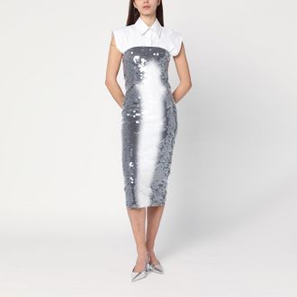 Sportmax Midi dress with gradient sequin effect